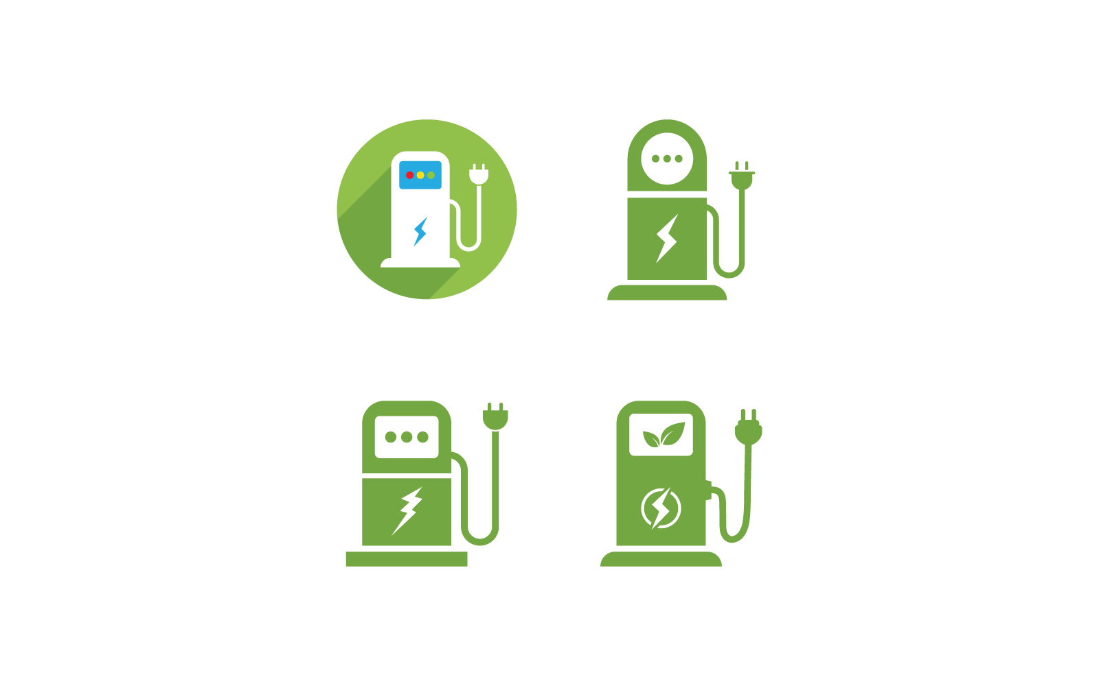 Electrical charging station illustration vector logo