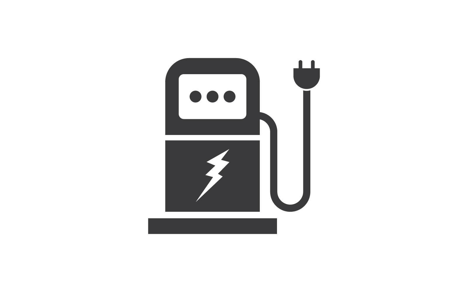 Electrical charging station vector logo icon