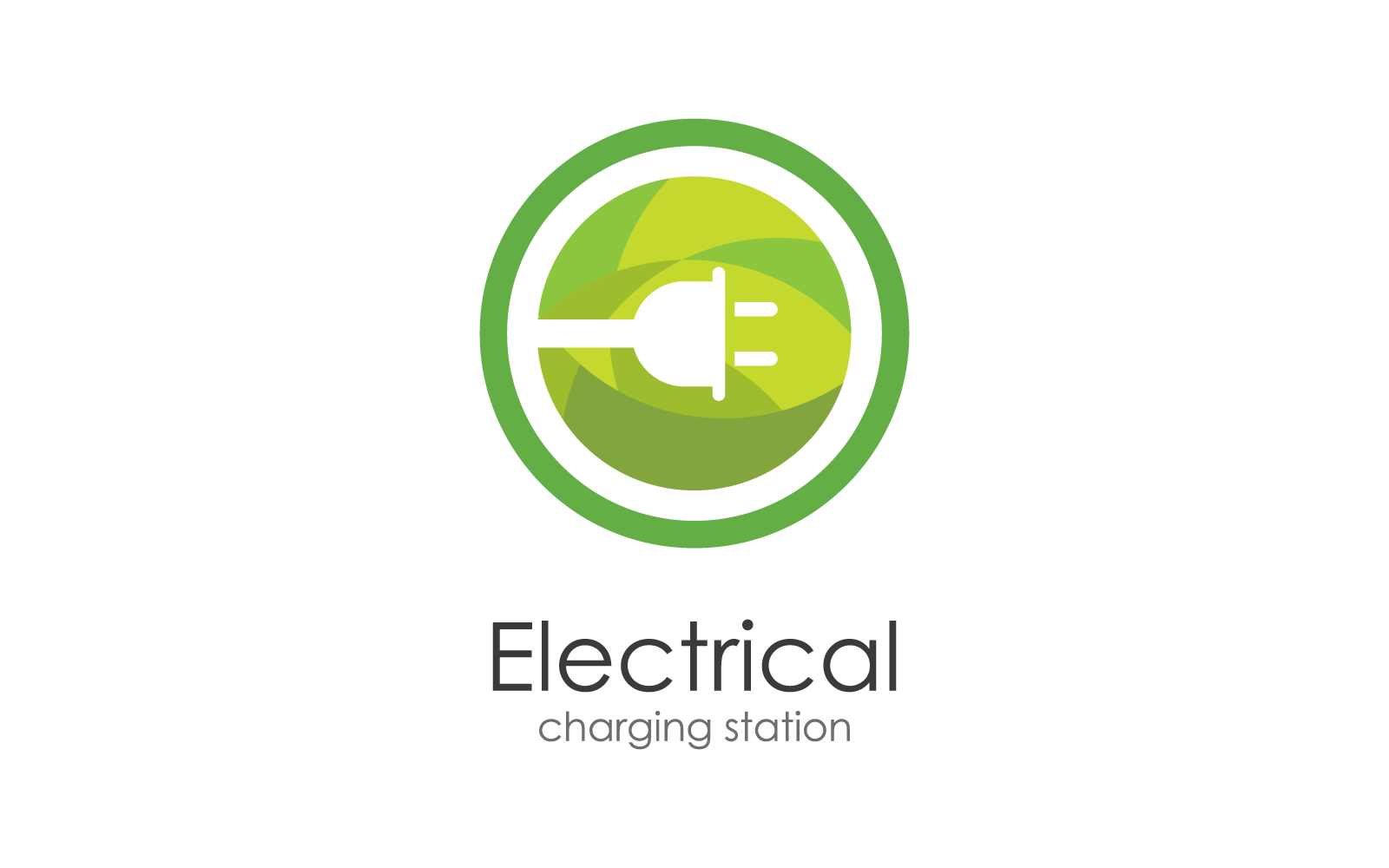 Icône vectorielle du logo de la station de recharge électrique