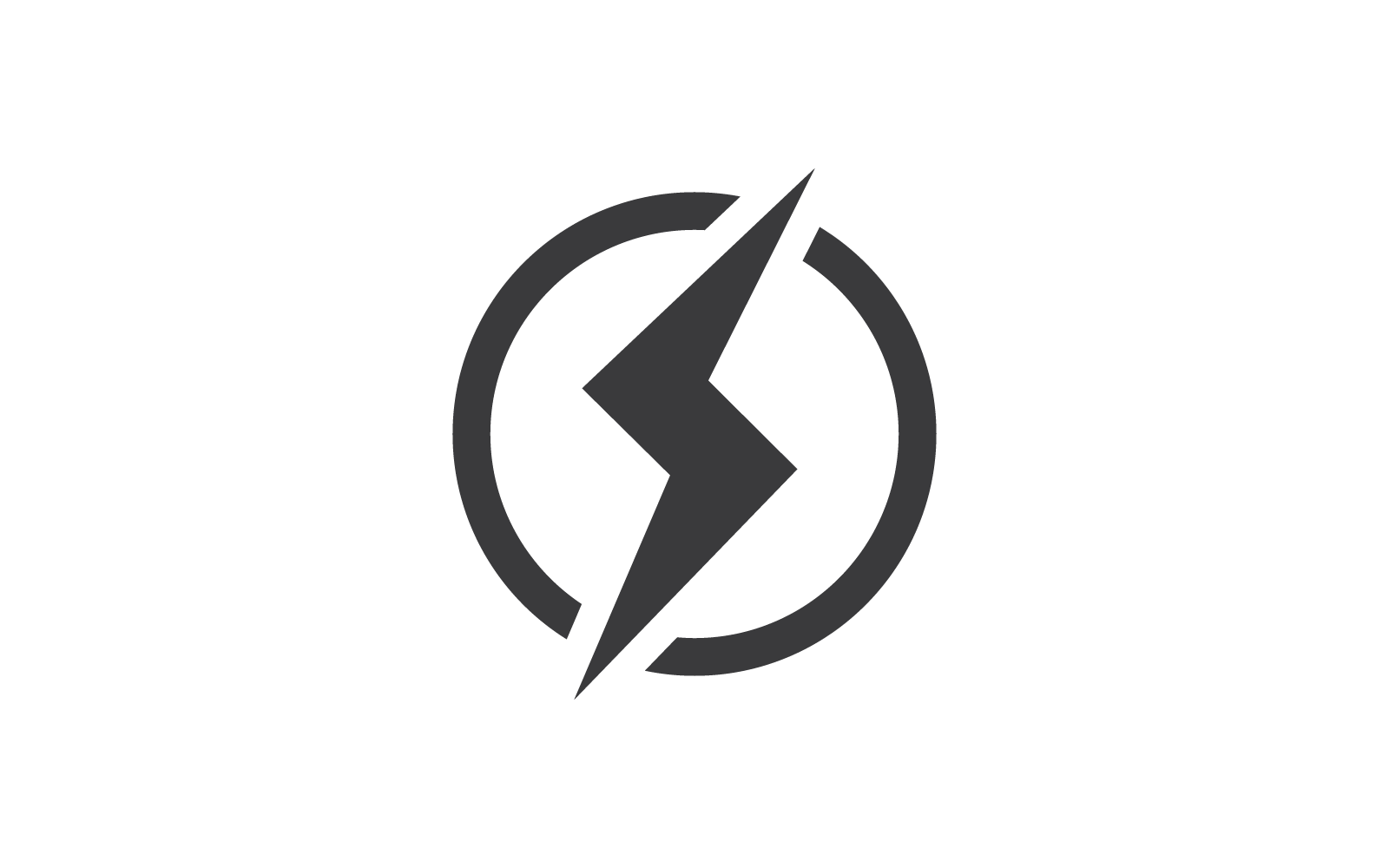 Logo dell&amp;#39;illustrazione dell&amp;#39;energia elettrica del fulmine