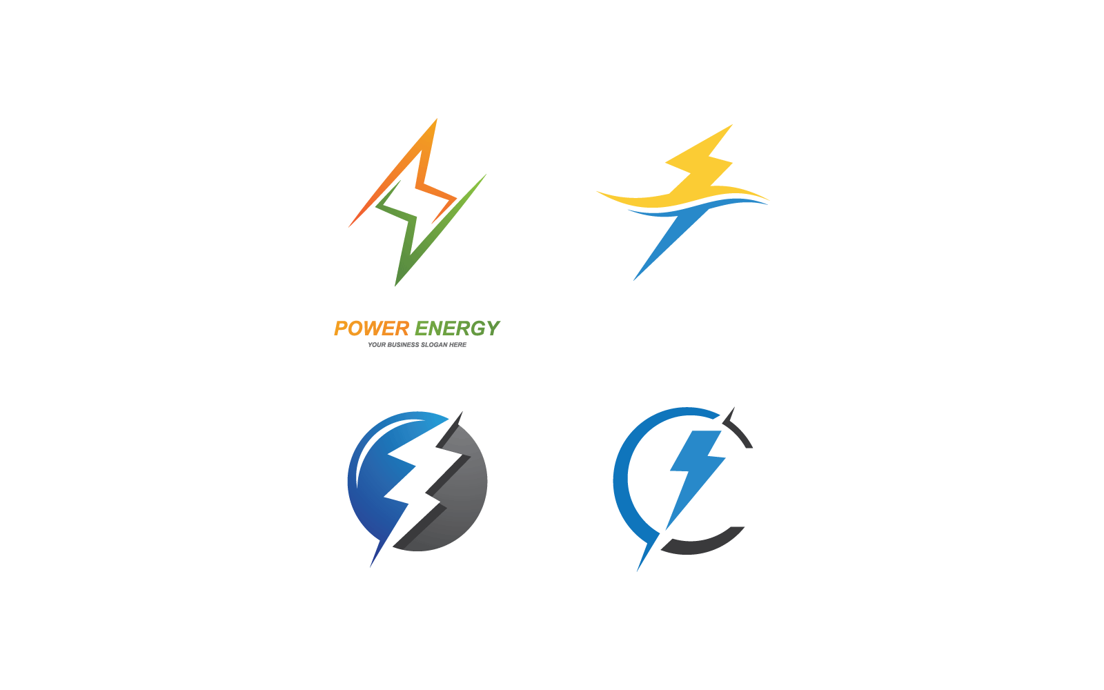 Moc błyskawica moc energia ilustracja logo wektor projekt