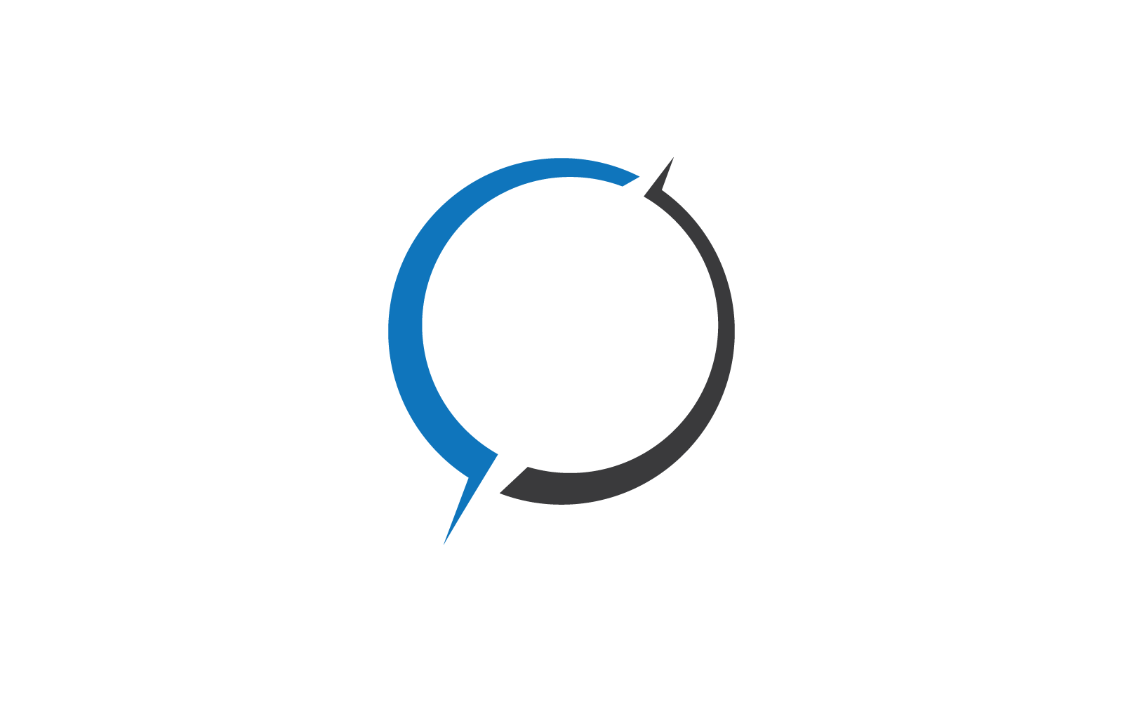 Modelo de design plano de vetor de logotipo de anel circular