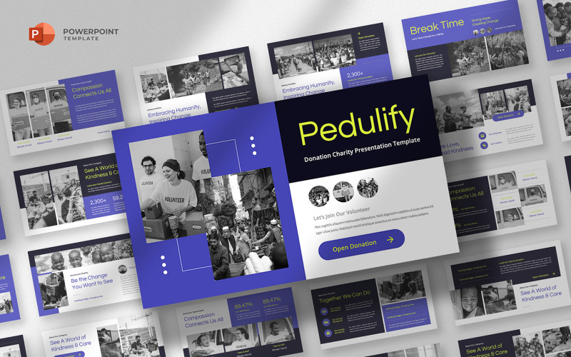 Pedulify - Nonprofit Organization Powerpoint Template PowerPoint Template