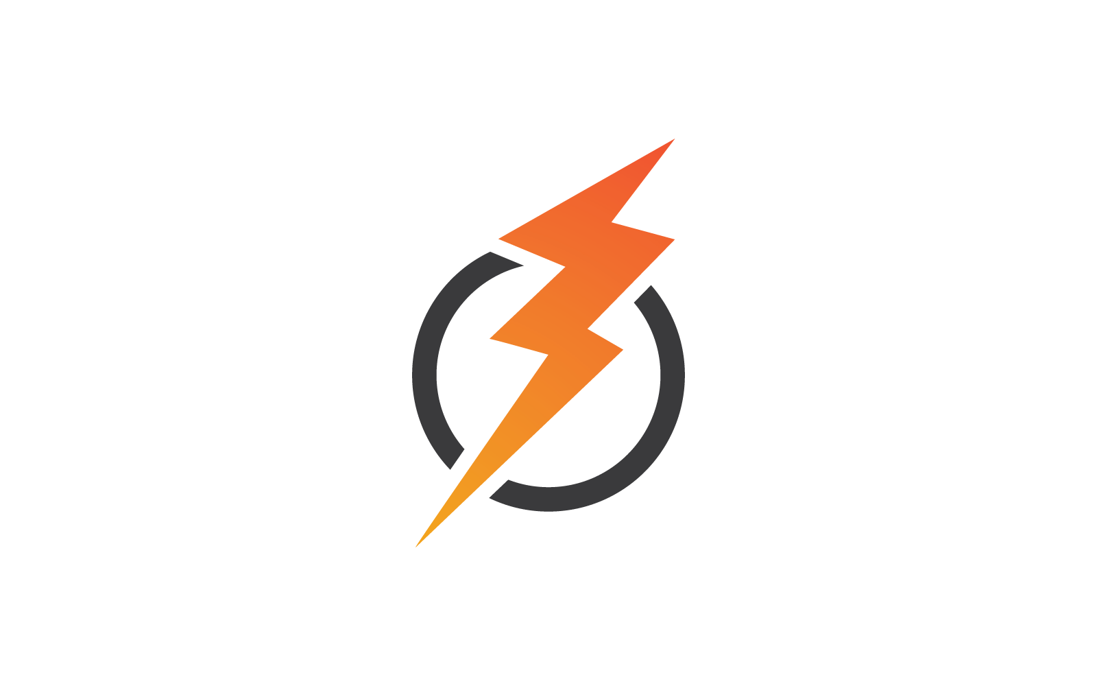 Потужність блискавка потужність енергії логотип ілюстрація шаблон