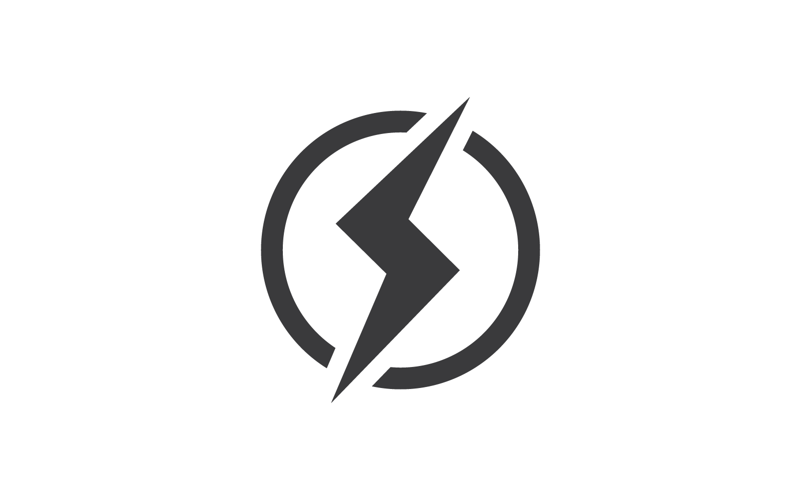 Power lightning power energy illustration logo
