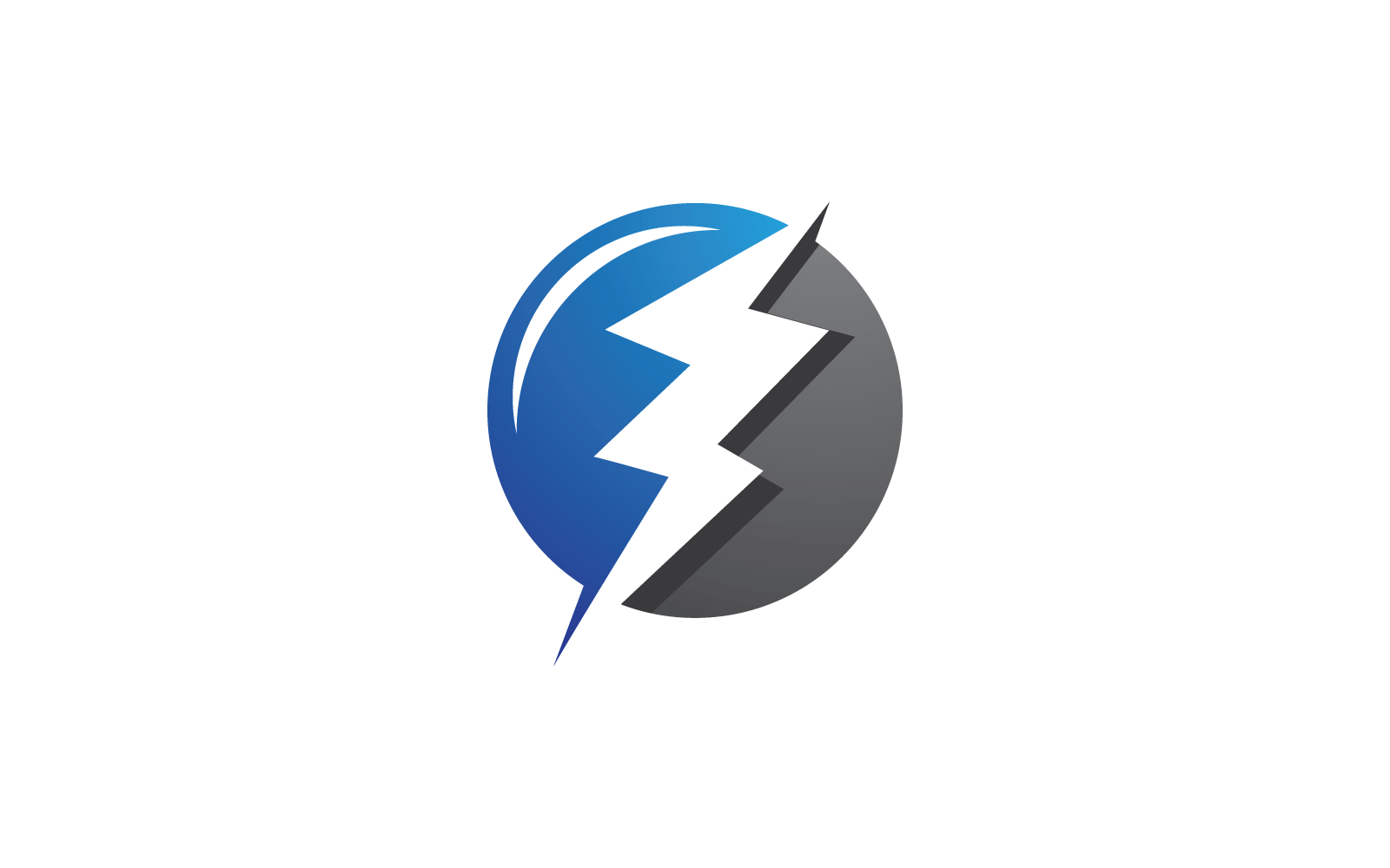 Power lightning power energy logo icon vector