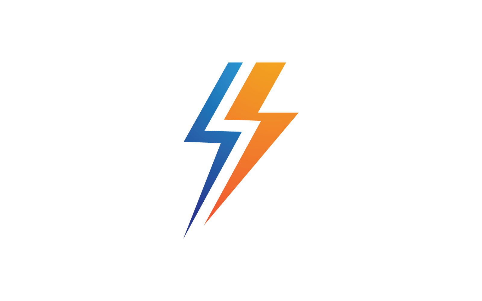 Power Lightning Power Energy Logo Illustration flaches Design