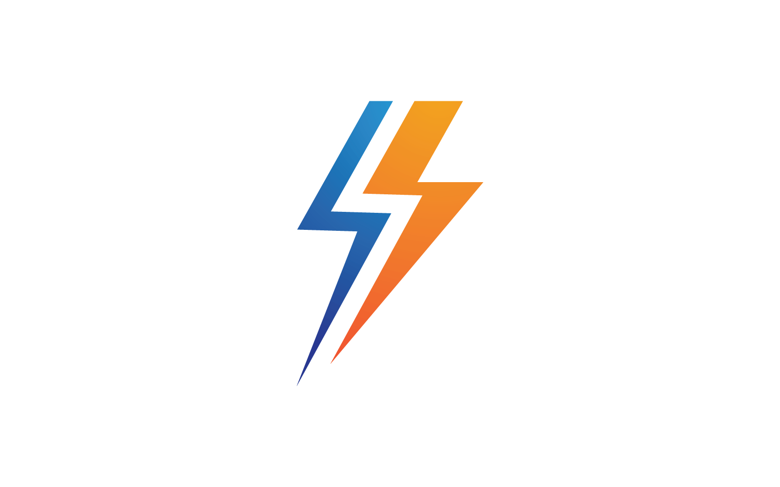 Power lightning power energy logo illustration flat design
