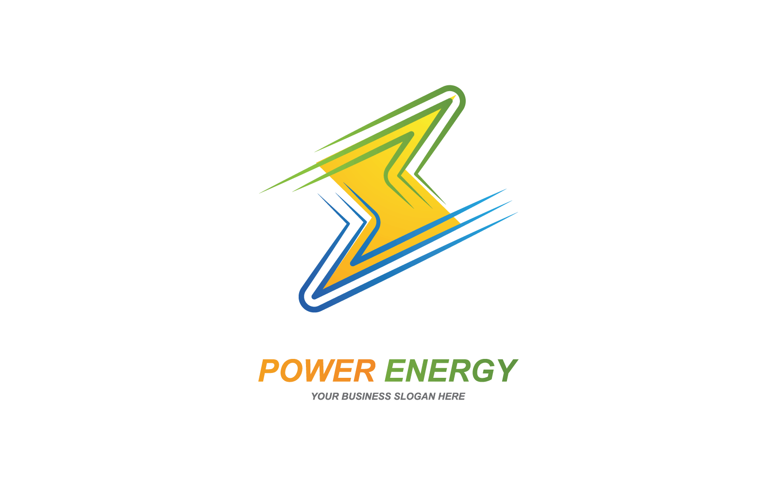 Power lightning power energy logo vector template