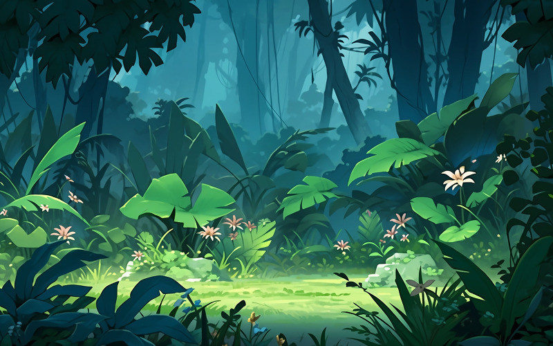 Rainforest jungle background_tropical rainforest background_tropical jungle background Background
