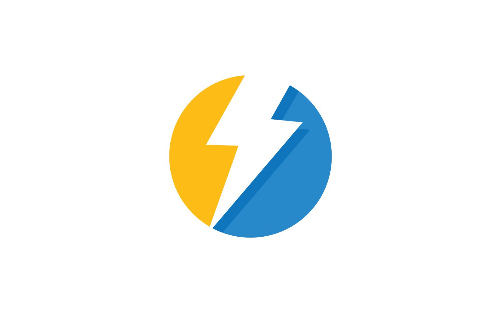 Шаблон векторного логотипа энергии молнии