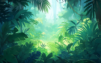 Tropical rainforest jungle background_tropical rainforest background_tropical jungle background