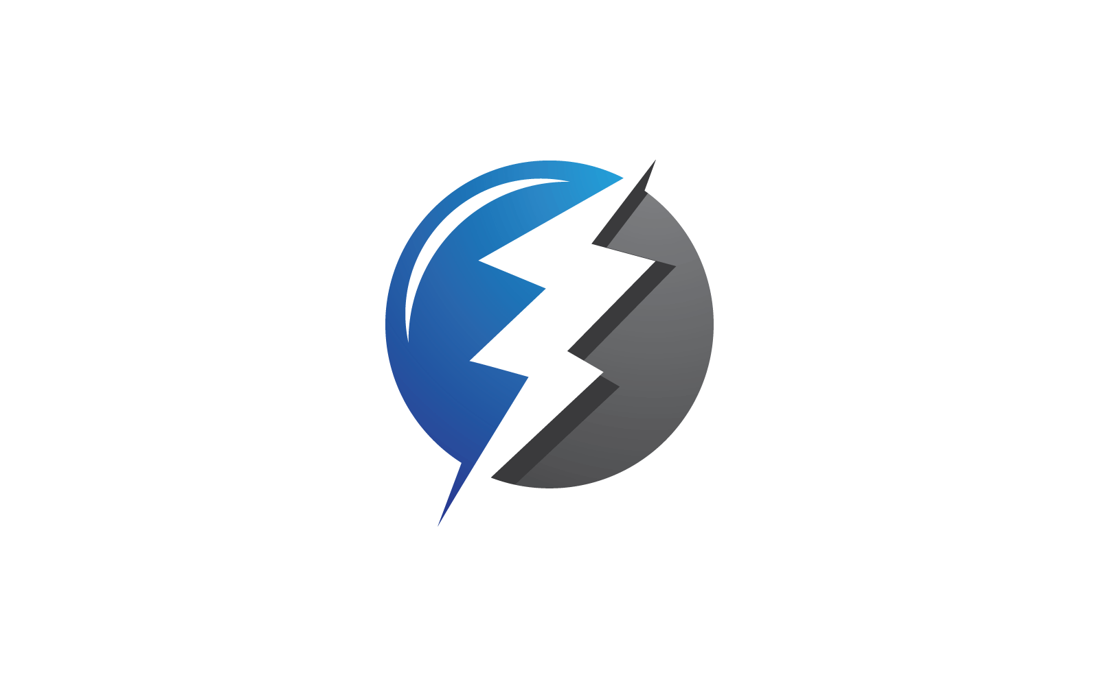 Vector de icono de logotipo de energía de energía relámpago