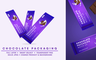 Chocolate Packaging Mockup I Easy Editable