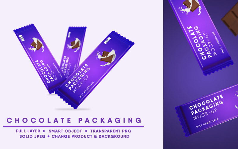 Chocolate Packaging Mockup I Easy Editable Product Mockup