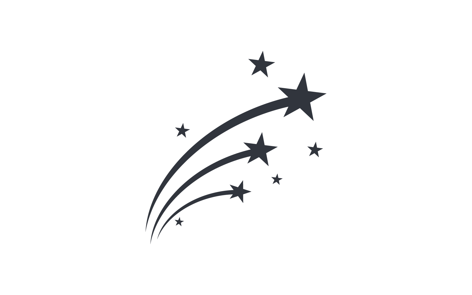 Gwiazda Logo ikona szablon ilustracja wektor Płaska konstrukcja