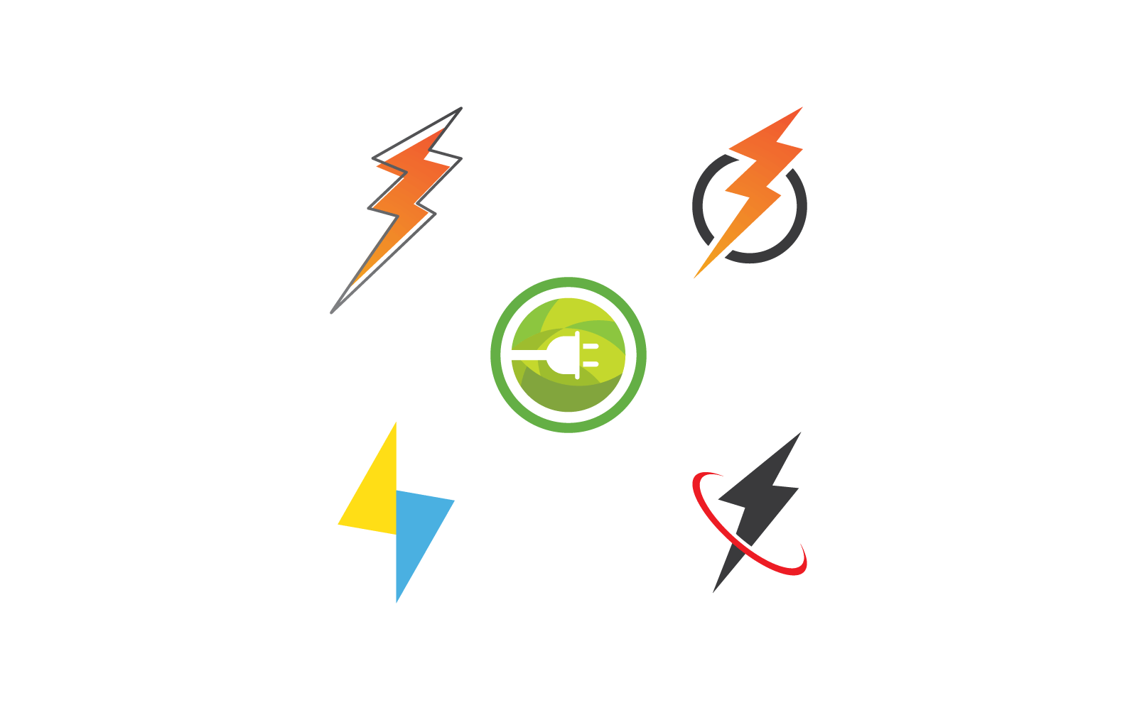 Illustrazione del disegno vettoriale del logo Power Energy Power Lightning