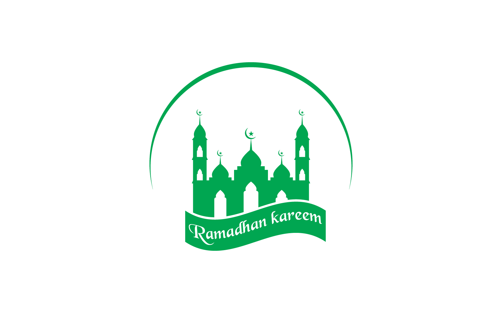 Islamic logo, Mosque,ramadhan kareem flat design