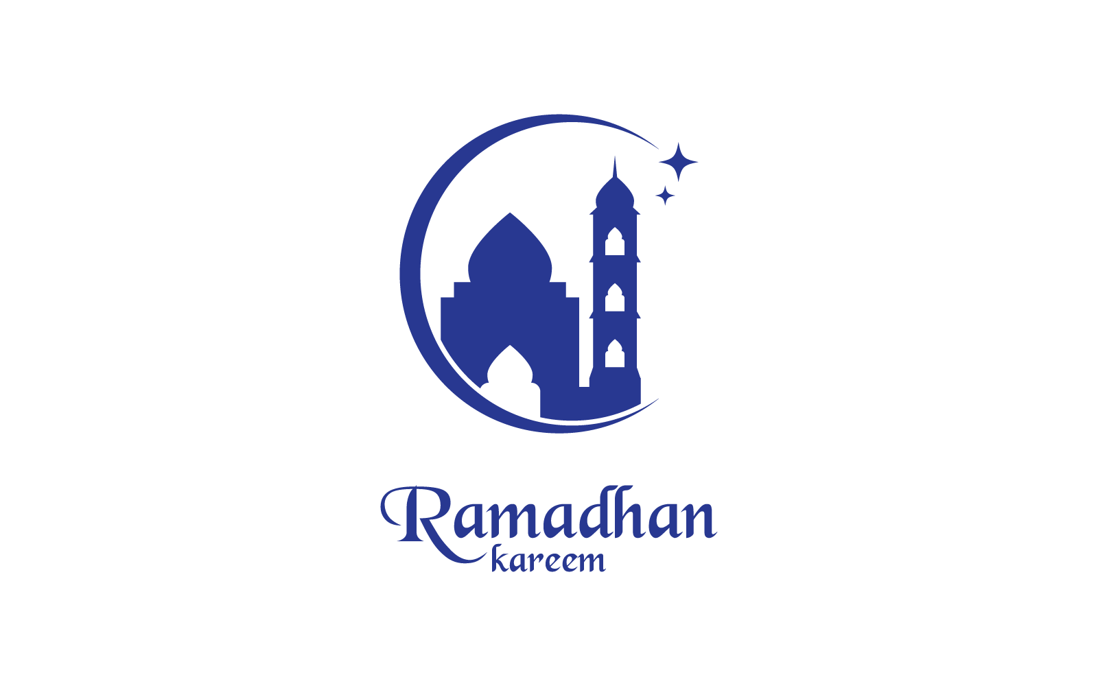 Islámico, mezquita, ramadhan kareem logo icono vector zz