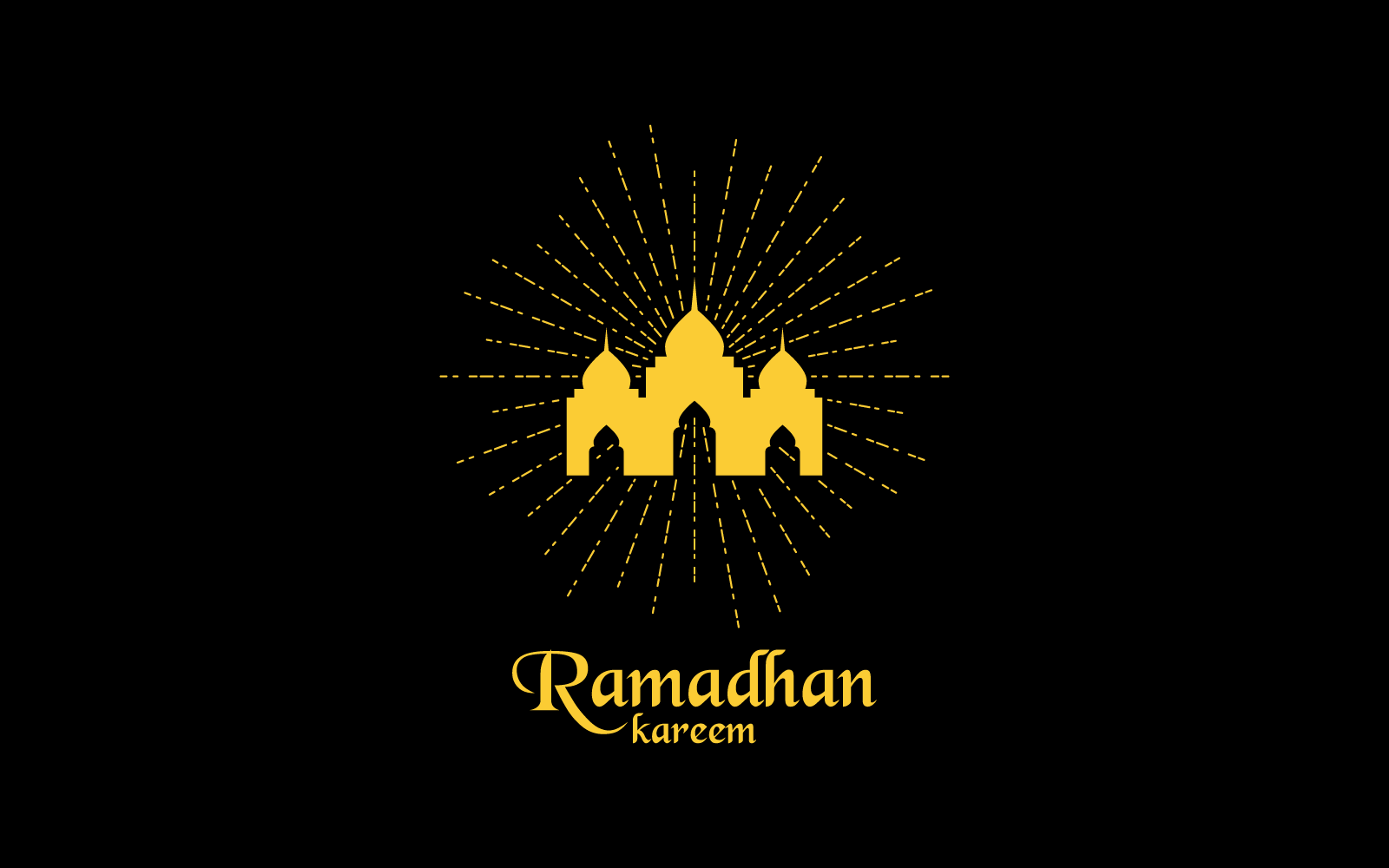 Islamski, meczet, szablon ilustracji logo ramadhan kareem