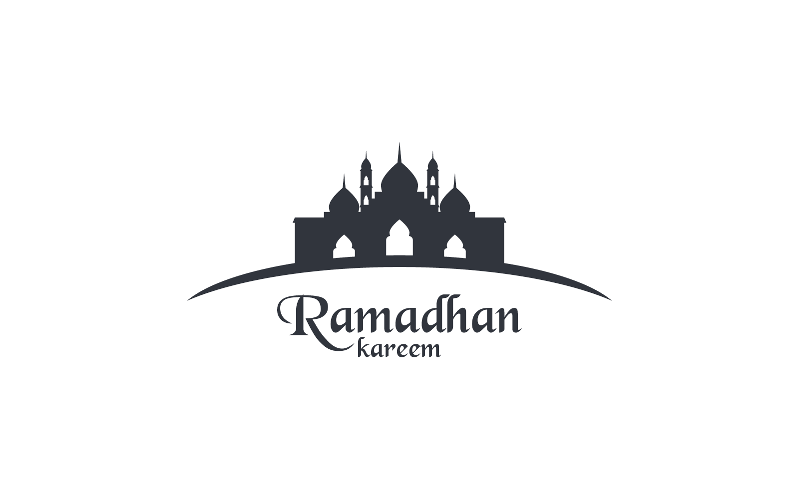 Logo islamico, Moschea, illustrazione vettoriale Ramadhan Kareem