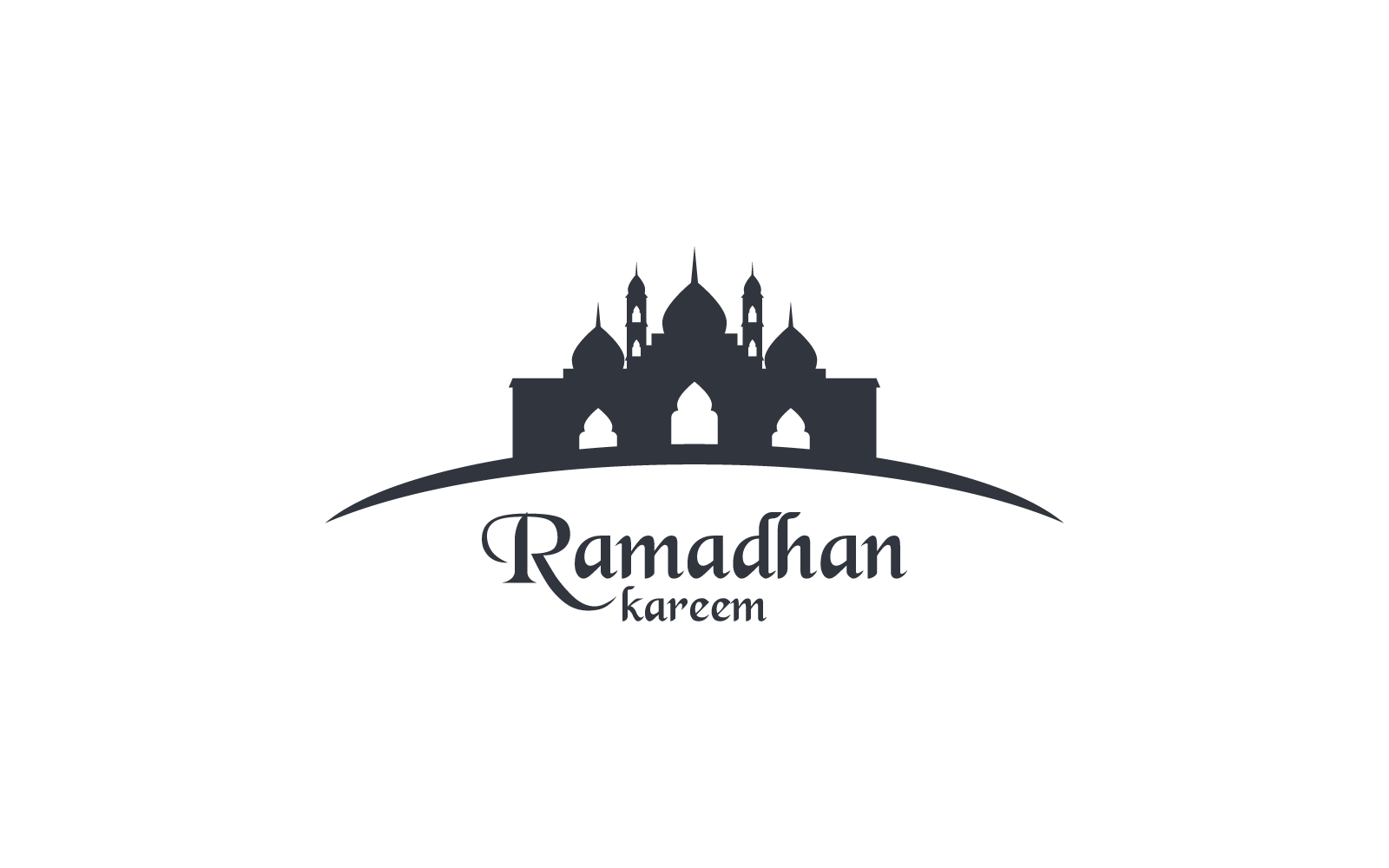 Logotipo islámico, mezquita, ilustración de vector de ramadhan kareem