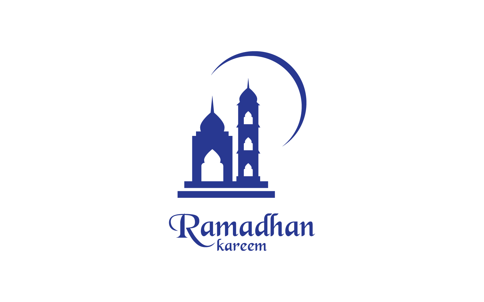 Logotipo islámico, mezquita, vector de diseño ramadhan kareem