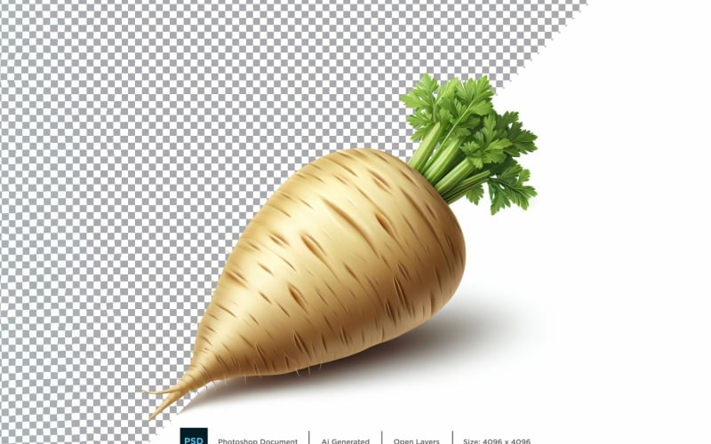 Parsnip Fresh Vegetable Transparent background 03 Vector Graphic