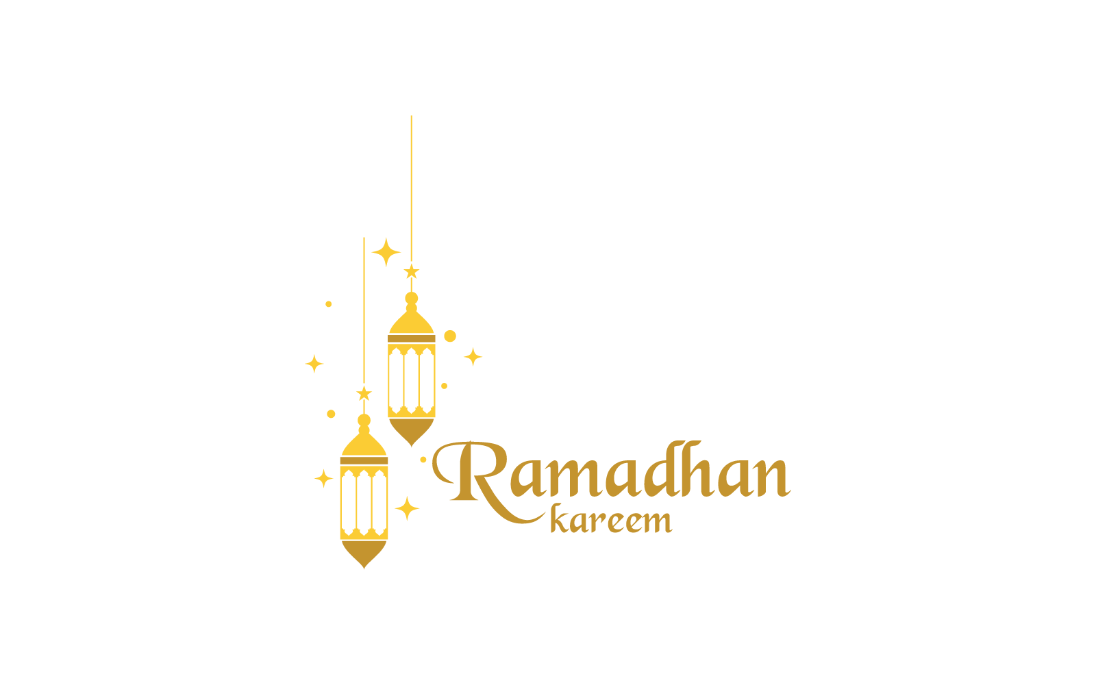 Ramadhan kareem logo ikonu vektorové šablony