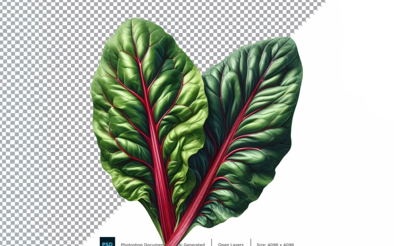 Swiss Chard Fresh Vegetable Transparent background 07 Vector Graphic