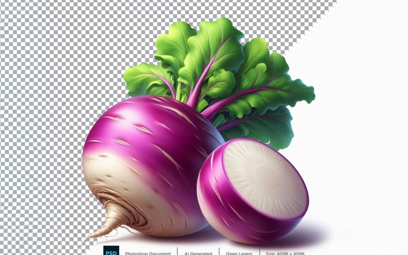 Turnip Fresh Vegetable Transparent background 02 Vector Graphic