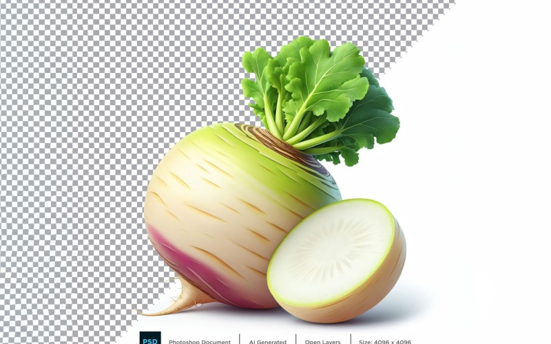 Turnip Fresh Vegetable Transparent background 07 Vector Graphic