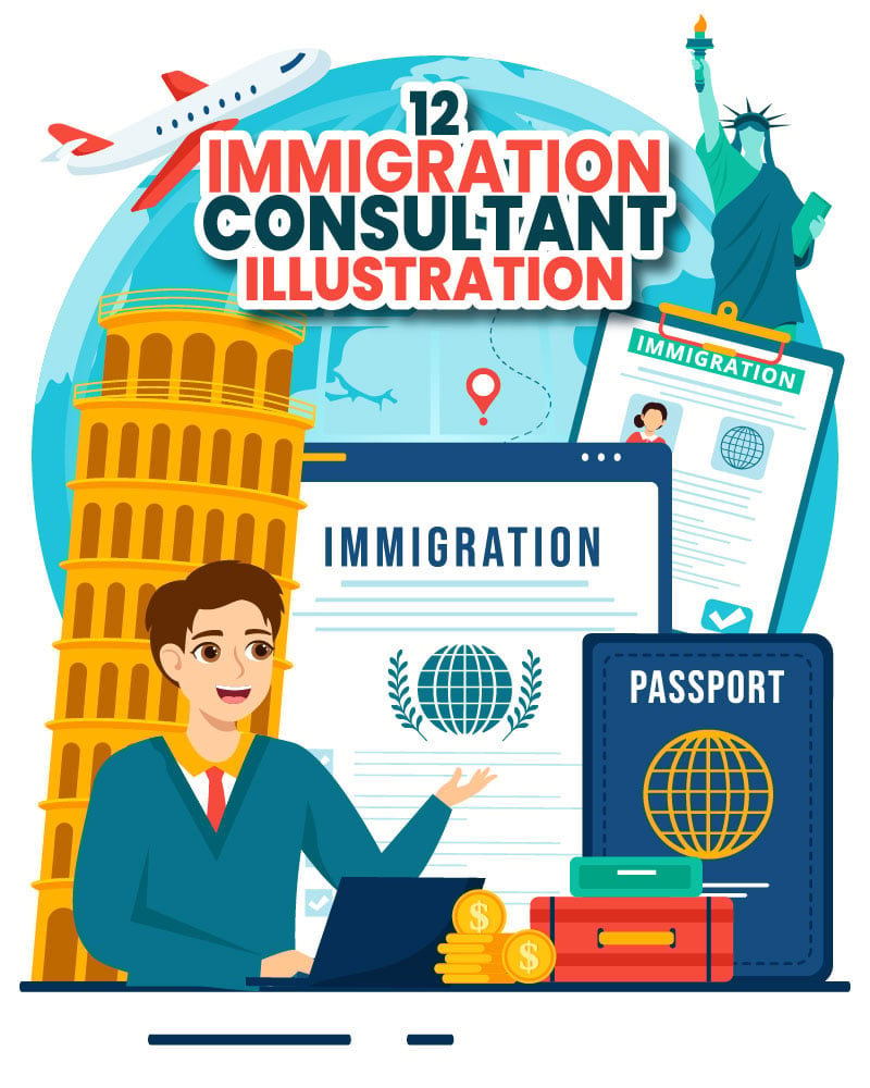 Kit Graphique #404245 Consultant Immigration Web Design - Logo template Preview
