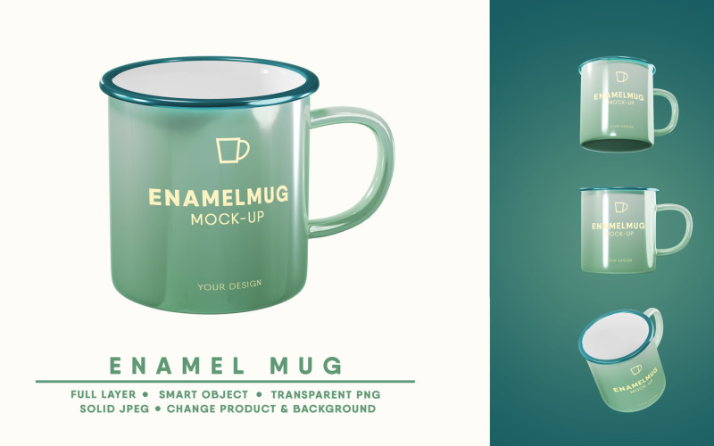 Enamel Mug Mockup I Easy Editable Product Mockup