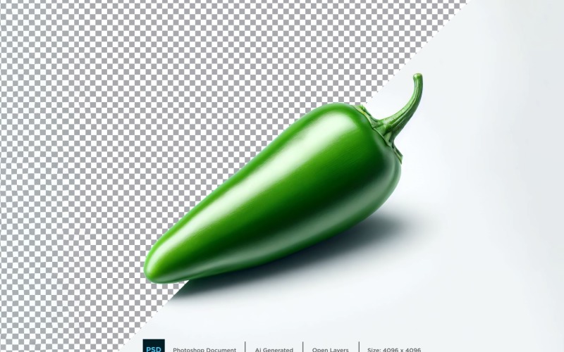 Green chilli Fresh Vegetable Transparent background 04 Vector Graphic