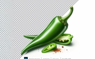 Green chilli Fresh Vegetable Transparent background 10
