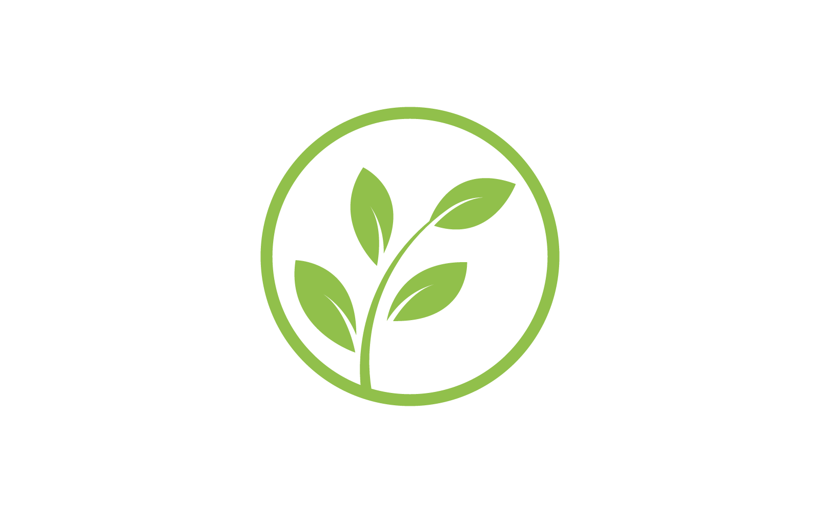 Green leaf design illustration vector template