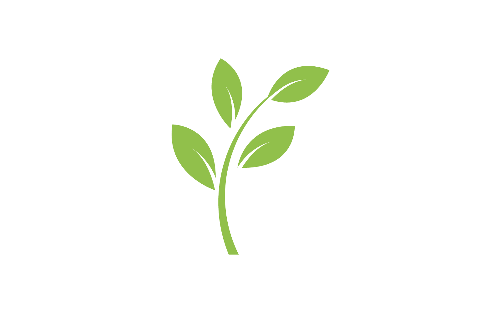 Green leaf design logo icon vector template