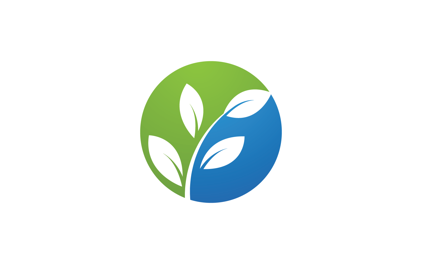 Green leaf design nature logo vector