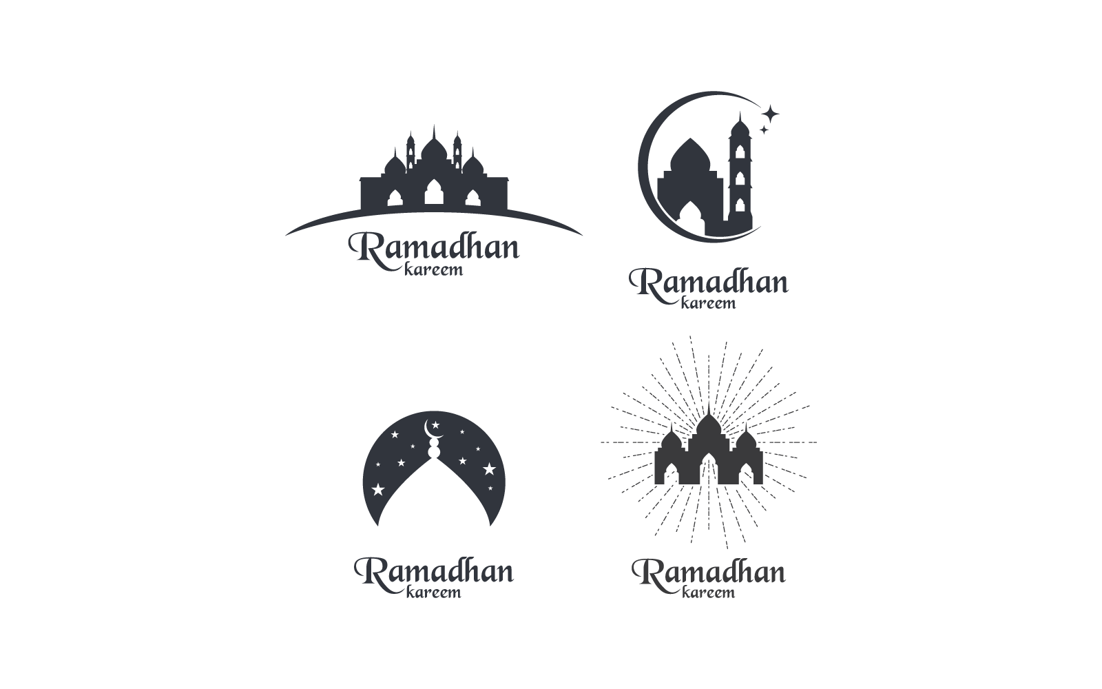 Ilustracja logo islamu, meczetu, ramadhan kareem