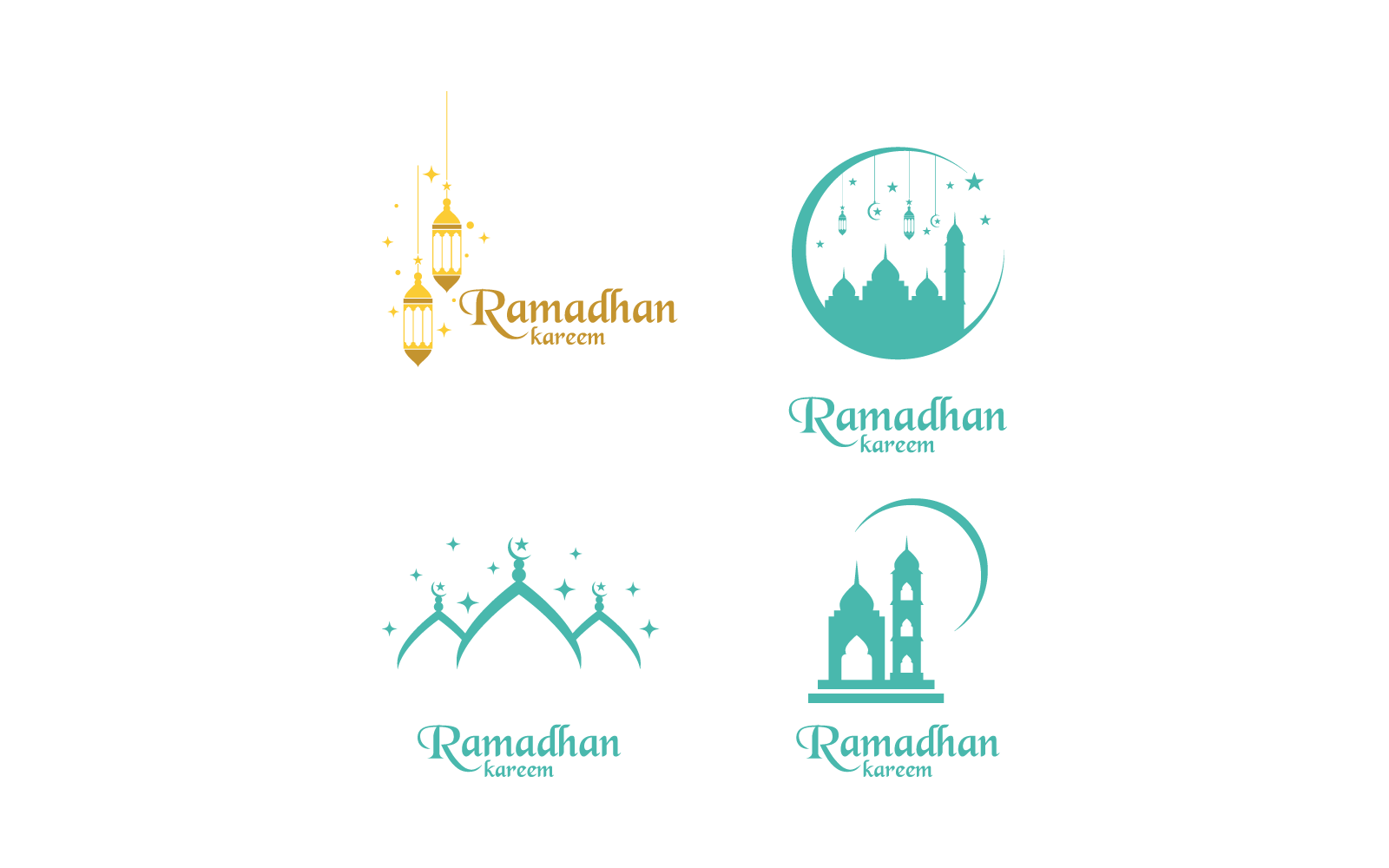Iszlám, mecset, ramadán kareem tervezési vektor