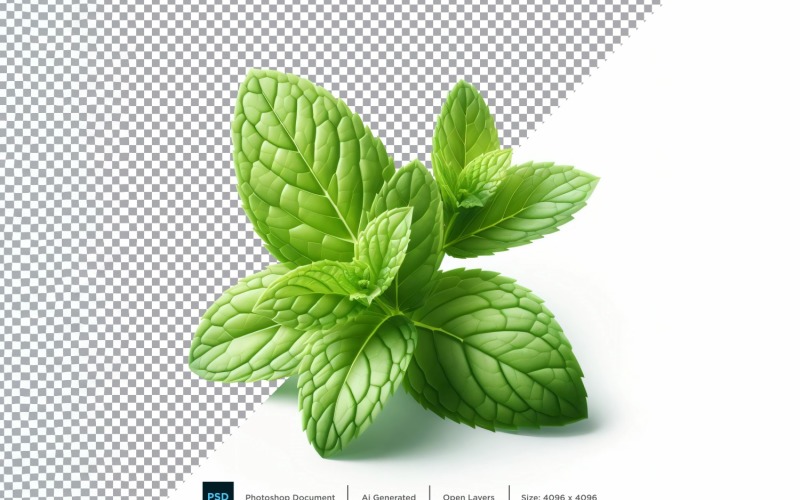 Mint Fresh Vegetable Transparent background 01 Vector Graphic