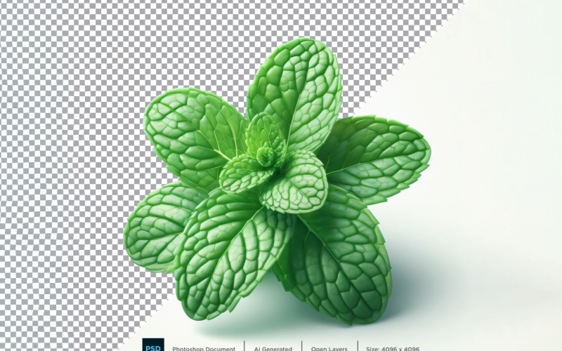 Mint Fresh Vegetable Transparent background 02 Vector Graphic