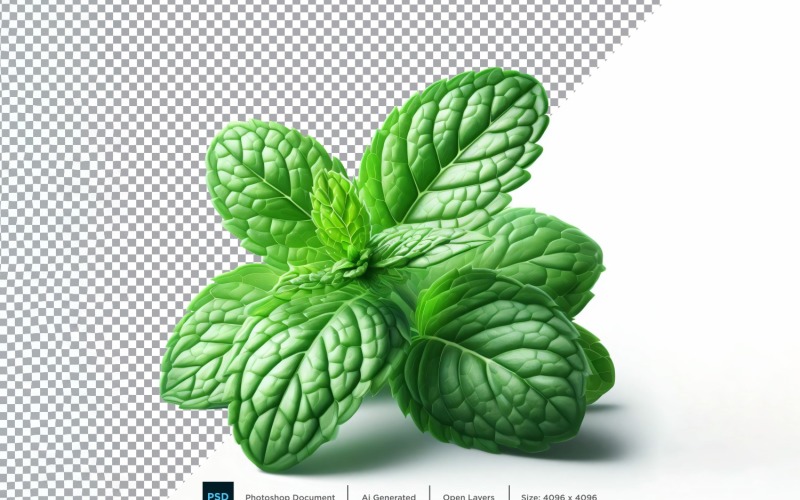 Mint Fresh Vegetable Transparent background 06 Vector Graphic
