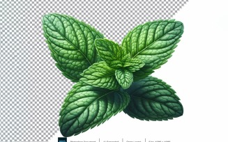 Mint Fresh Vegetable Transparent background 08
