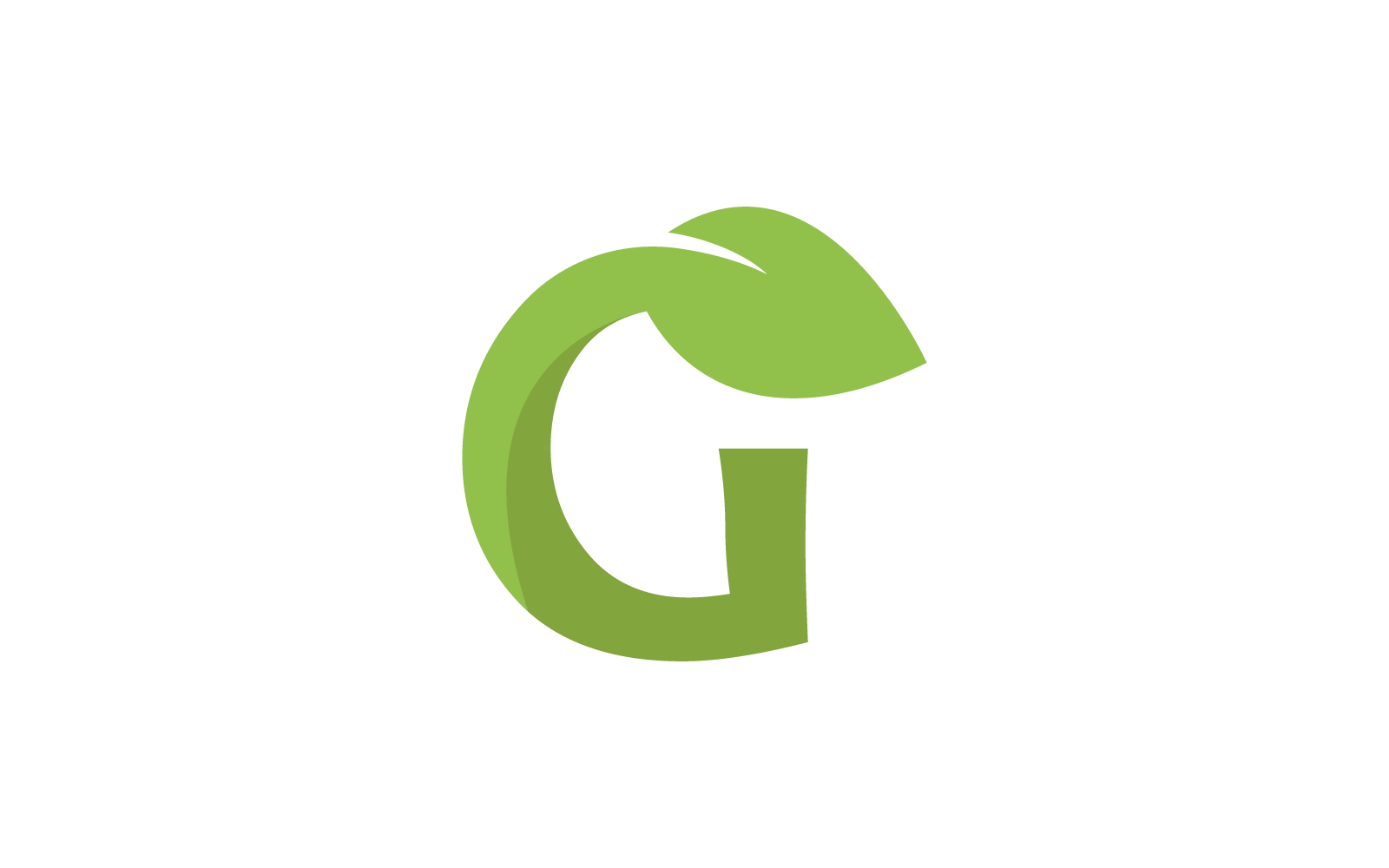 Modèle de nature vectorielle d'illustration d'icône de conception de feuille verte