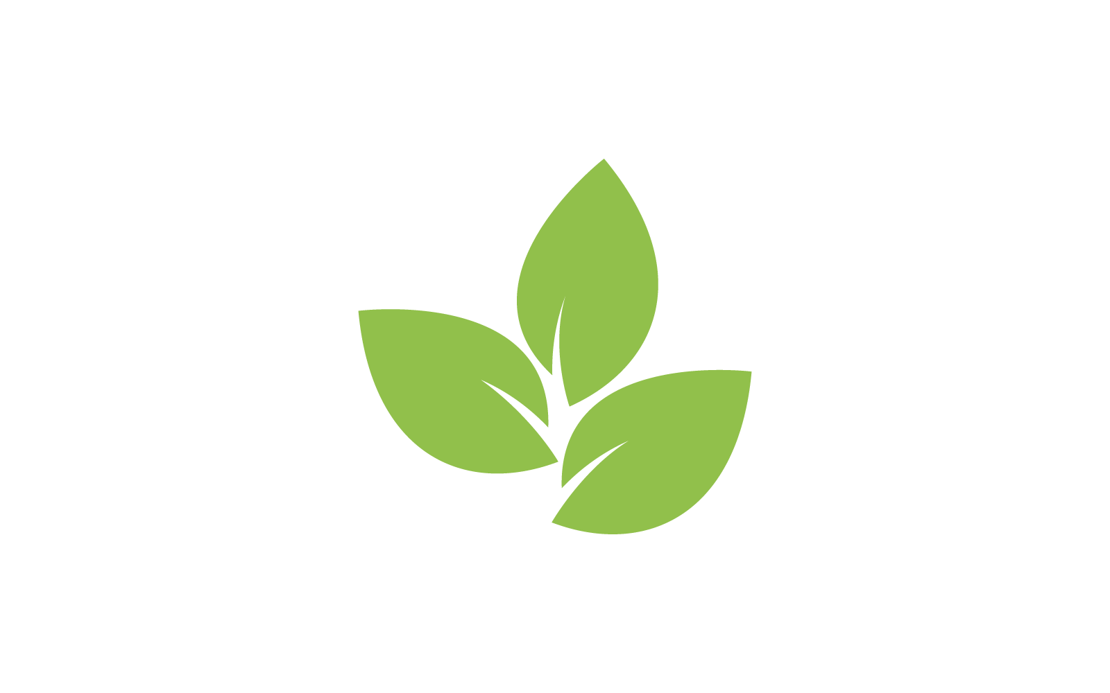 Szablon logo wektor natura zielony liść projekt