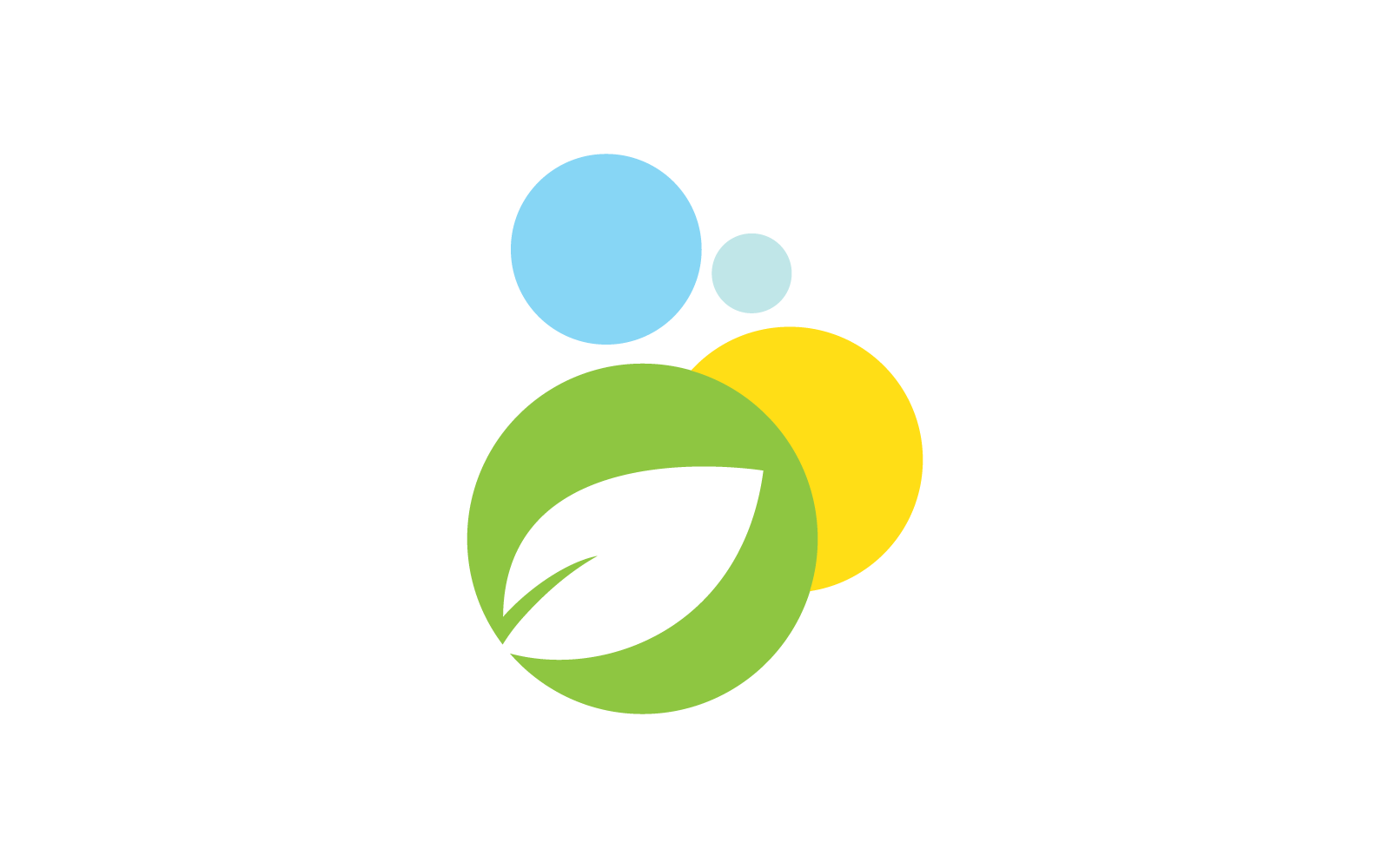 Yeşil yaprak logo tasarımı doğa şablonu