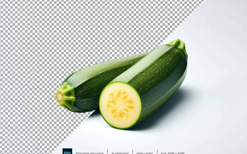 Zucchini Fresh Vegetable Transparent background 02 Vector Graphic