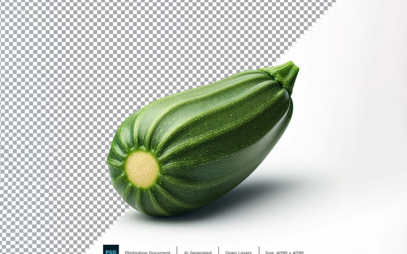 Zucchini Fresh Vegetable Transparent background 04 Vector Graphic